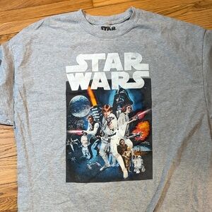 Star Wars Gray Logo Tee with Black Print